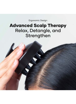 Cureskin Head Massager with Medical-Grade Silicone Bristles | Hair Massager for Hair Growth | Scalp Massager Shampoo Hair Brush, Exfoliating, Oil Massage, Anti-Dandruff - view 2